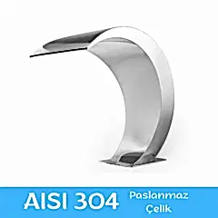 Havuz Şelalesi Kobra Model 50x60 cm | 304 Paslanmaz Çelik