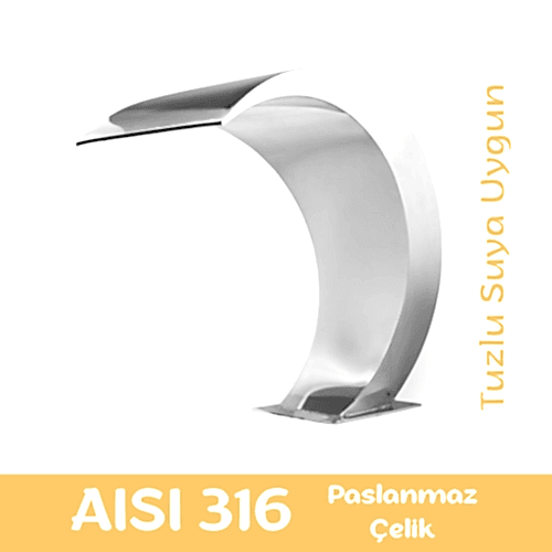 Havuz Şelalesi Kobra Model 50x60 cm | 316 Paslanmaz Çelik