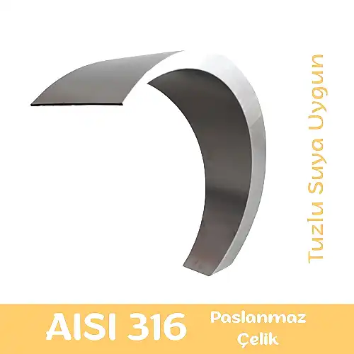 Havuz Şelalesi Kobra Model 40x80 cm | 316 Paslanmaz Çelik